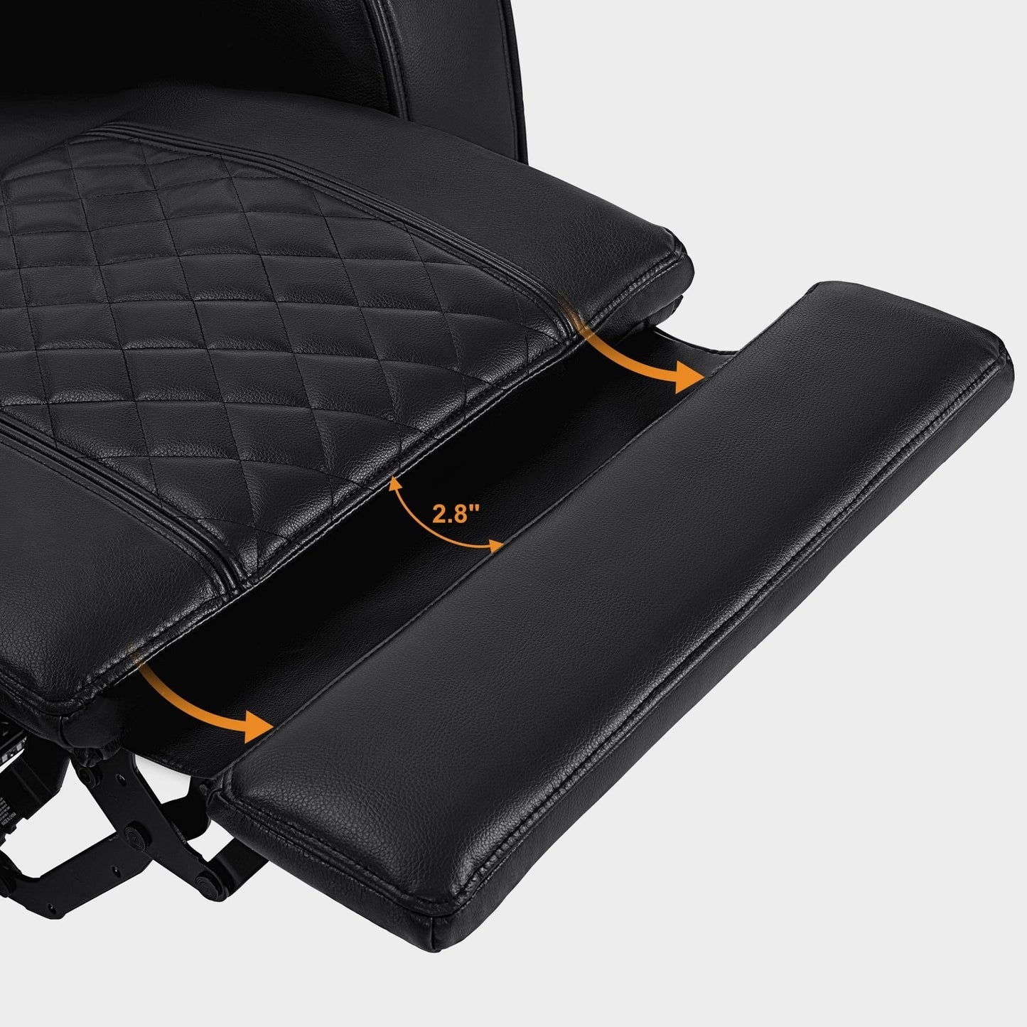 Divano a due posti reclinabile elettricamente MCombo con poggiatesta regolabili, seduta per home theater con braccioli portaoggetti, similpelle HTS470