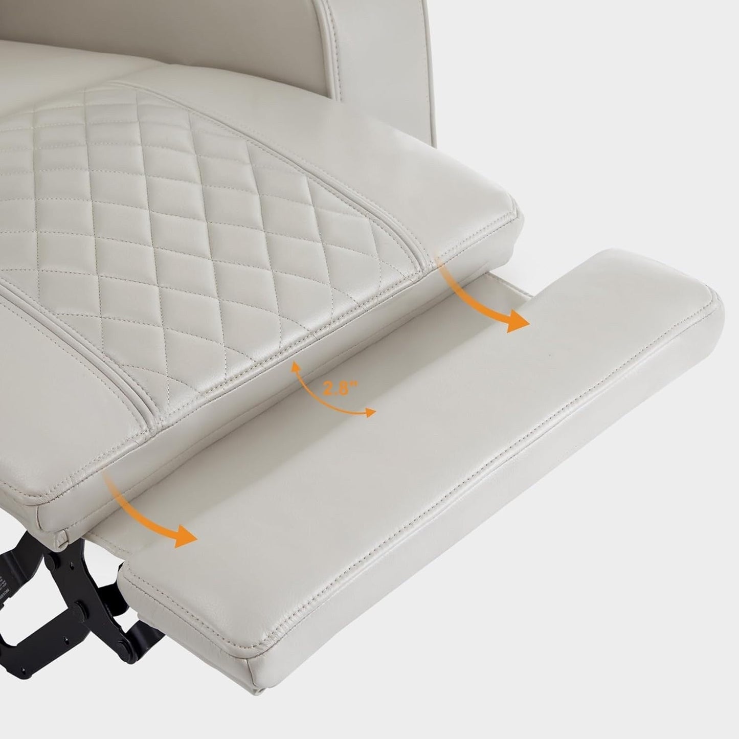 Divano a due posti reclinabile elettricamente MCombo con poggiatesta regolabili, seduta per home theater con braccioli portaoggetti, similpelle HTS470