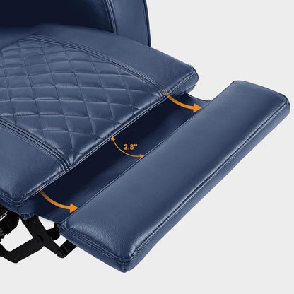 Divano a due posti reclinabile elettricamente MCombo con poggiatesta regolabili, seduta per home theater con braccioli portaoggetti, similpelle HTS470