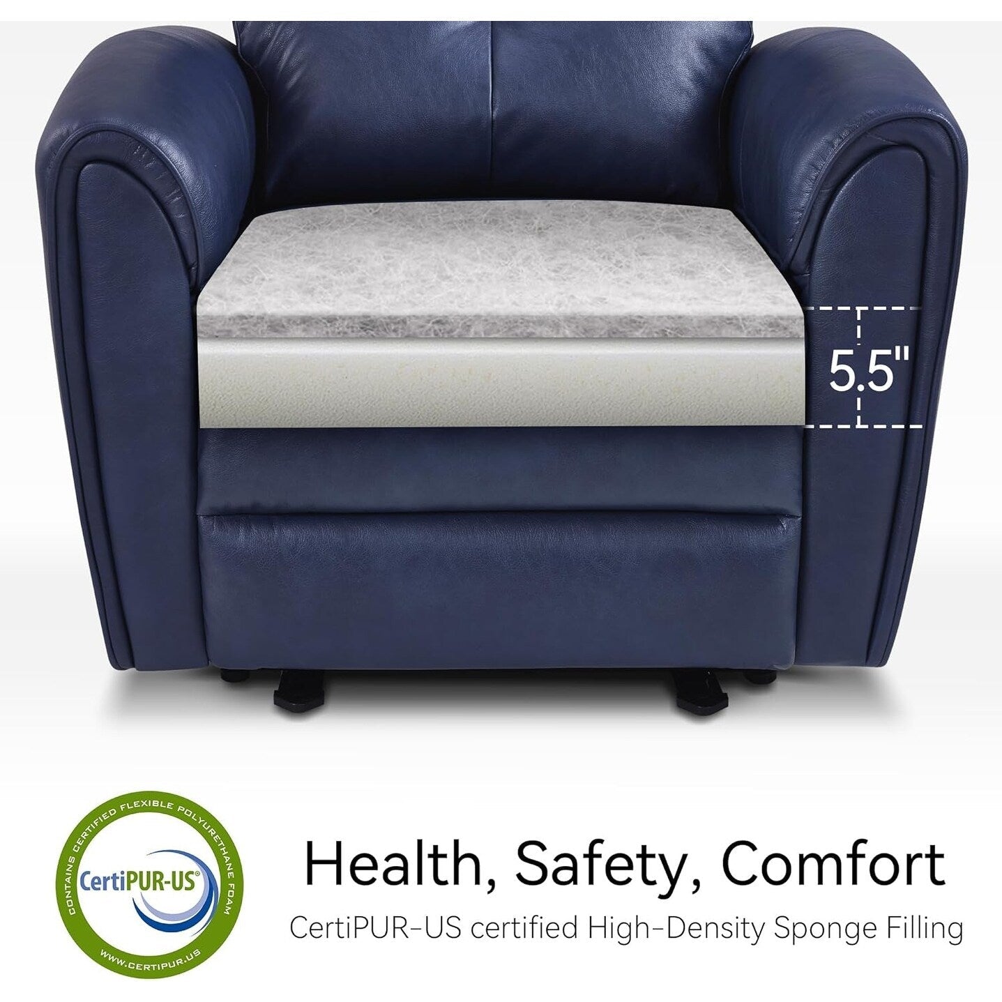 Poltrone reclinabili piccole MCombo Power, moderne poltrone reclinabili Zero Wall Hugger con supporto lombare, porte USB e di ricarica, certificate FSC