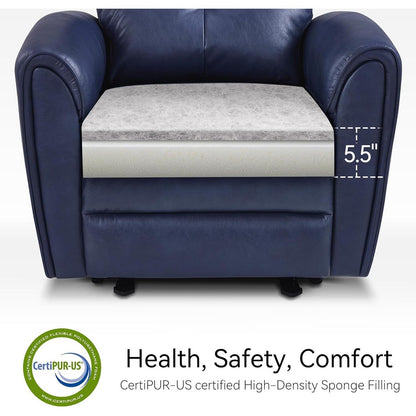 Poltrone reclinabili piccole MCombo Power, moderne poltrone reclinabili Zero Wall Hugger con supporto lombare, porte USB e di ricarica, certificate FSC