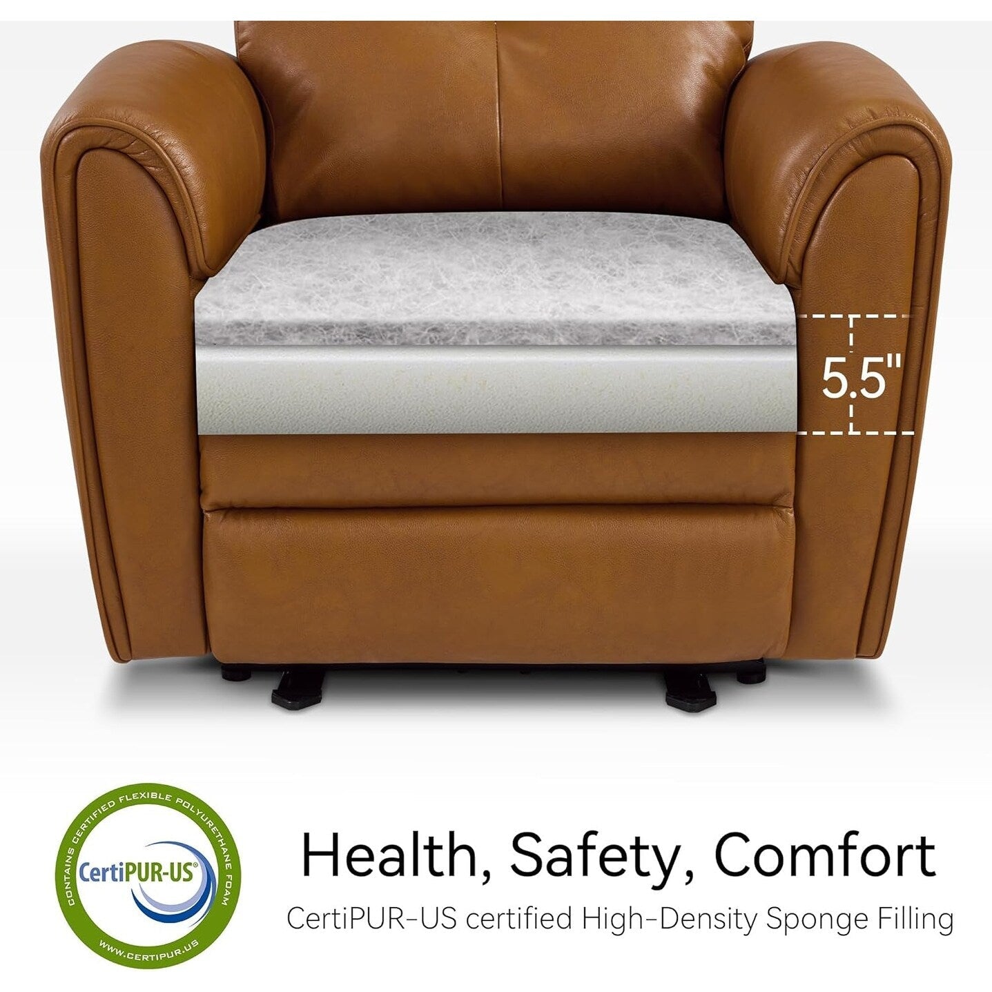 Poltrone reclinabili piccole MCombo Power, moderne poltrone reclinabili Zero Wall Hugger con supporto lombare, porte USB e di ricarica, certificate FSC