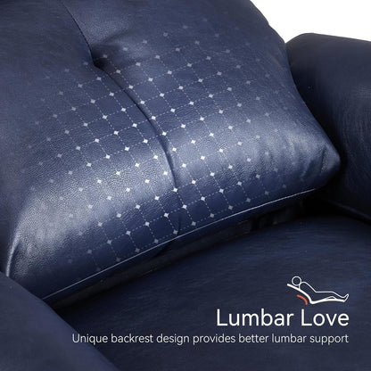 Poltrone reclinabili piccole MCombo Power, moderne poltrone reclinabili Zero Wall Hugger con supporto lombare, porte USB e di ricarica, certificate FSC