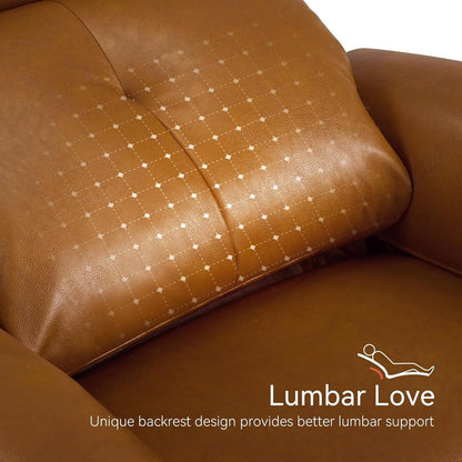 Poltrone reclinabili piccole MCombo Power, moderne poltrone reclinabili Zero Wall Hugger con supporto lombare, porte USB e di ricarica, certificate FSC