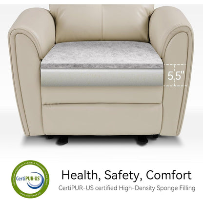 Poltrone reclinabili piccole MCombo Power, moderne poltrone reclinabili Zero Wall Hugger con supporto lombare, porte USB e di ricarica, certificate FSC