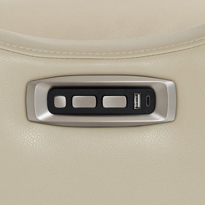 Poltrona reclinabile MCombo Power Swivel Glider con poggiatesta regolabile per cameretta dei bambini, in similpelle PR616