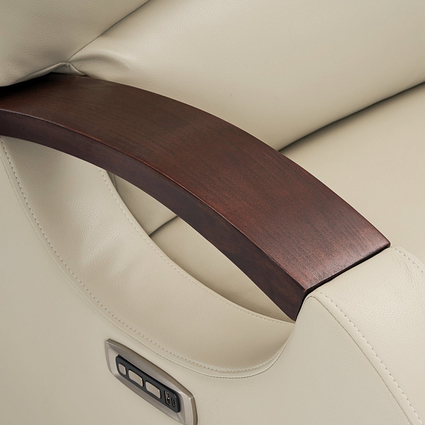 Poltrona reclinabile MCombo Power Swivel Glider con poggiatesta regolabile per cameretta dei bambini, in similpelle PR616