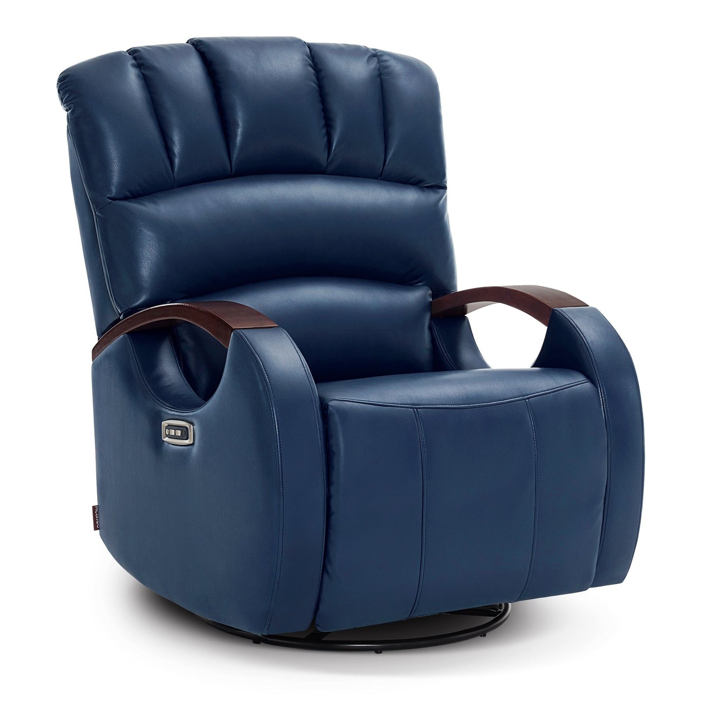Poltrona reclinabile MCombo Power Swivel Glider con poggiatesta regolabile per cameretta dei bambini, in similpelle PR616