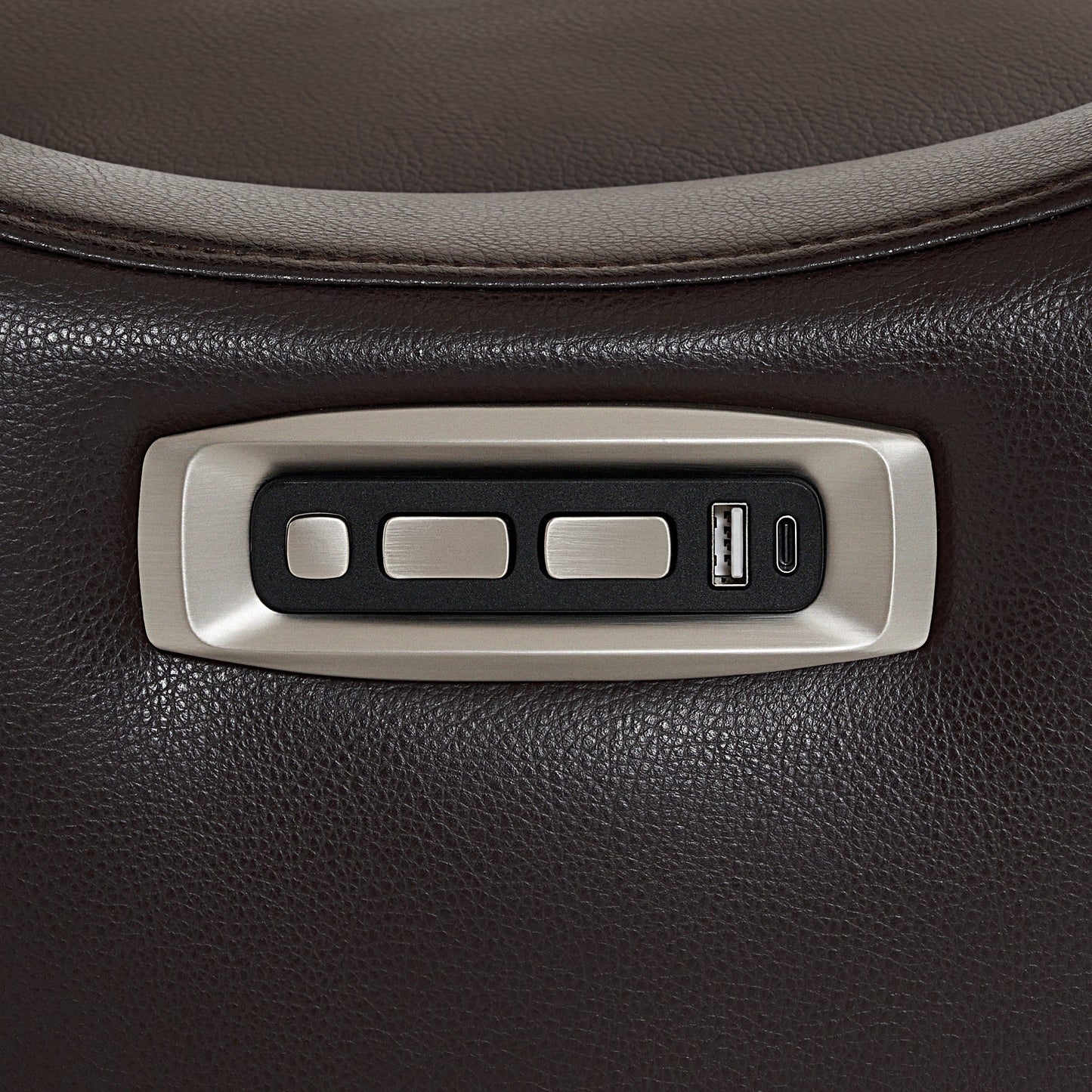 Poltrona reclinabile MCombo Power Swivel Glider con poggiatesta regolabile per cameretta dei bambini, in similpelle PR616