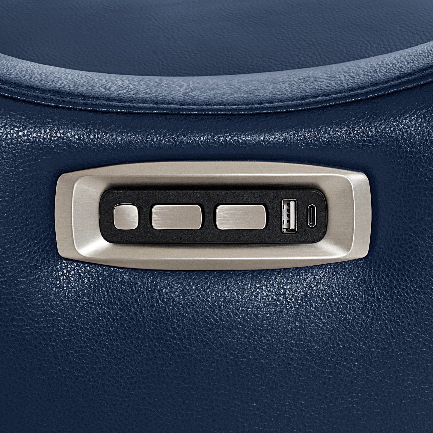 Poltrona reclinabile MCombo Power Swivel Glider con poggiatesta regolabile per cameretta dei bambini, in similpelle PR616