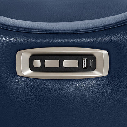 Poltrona reclinabile MCombo Power Swivel Glider con poggiatesta regolabile per cameretta dei bambini, in similpelle PR616