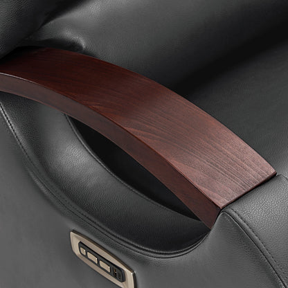 Poltrona reclinabile MCombo Power Swivel Glider con poggiatesta regolabile per cameretta dei bambini, in similpelle PR616