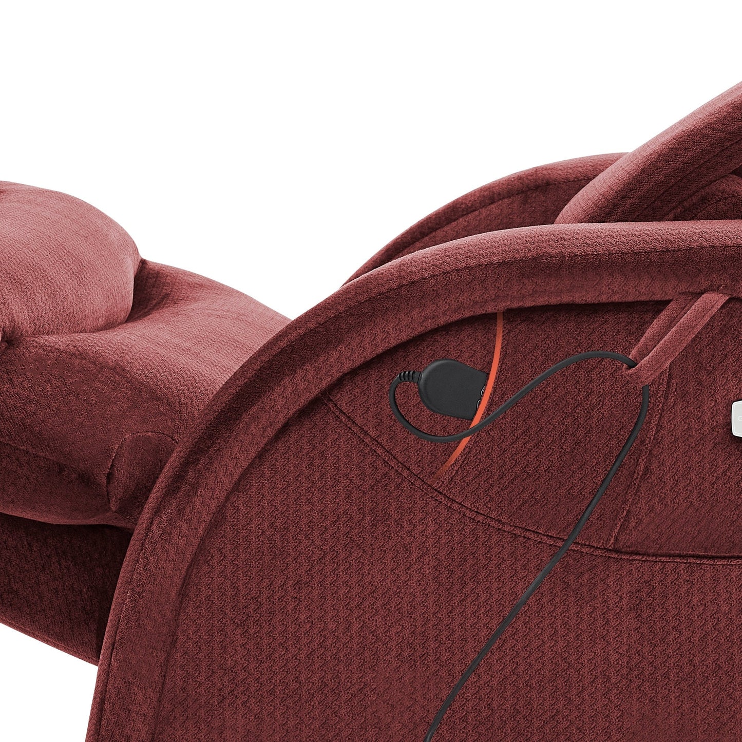 Poltrona reclinabile MCombo Power Zero Gravity con poggiatesta regolabile per soggiorno, tessuto ZG334