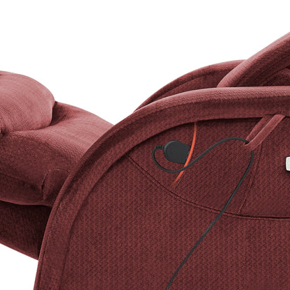 Poltrona reclinabile MCombo Power Zero Gravity con poggiatesta regolabile per soggiorno, tessuto ZG334