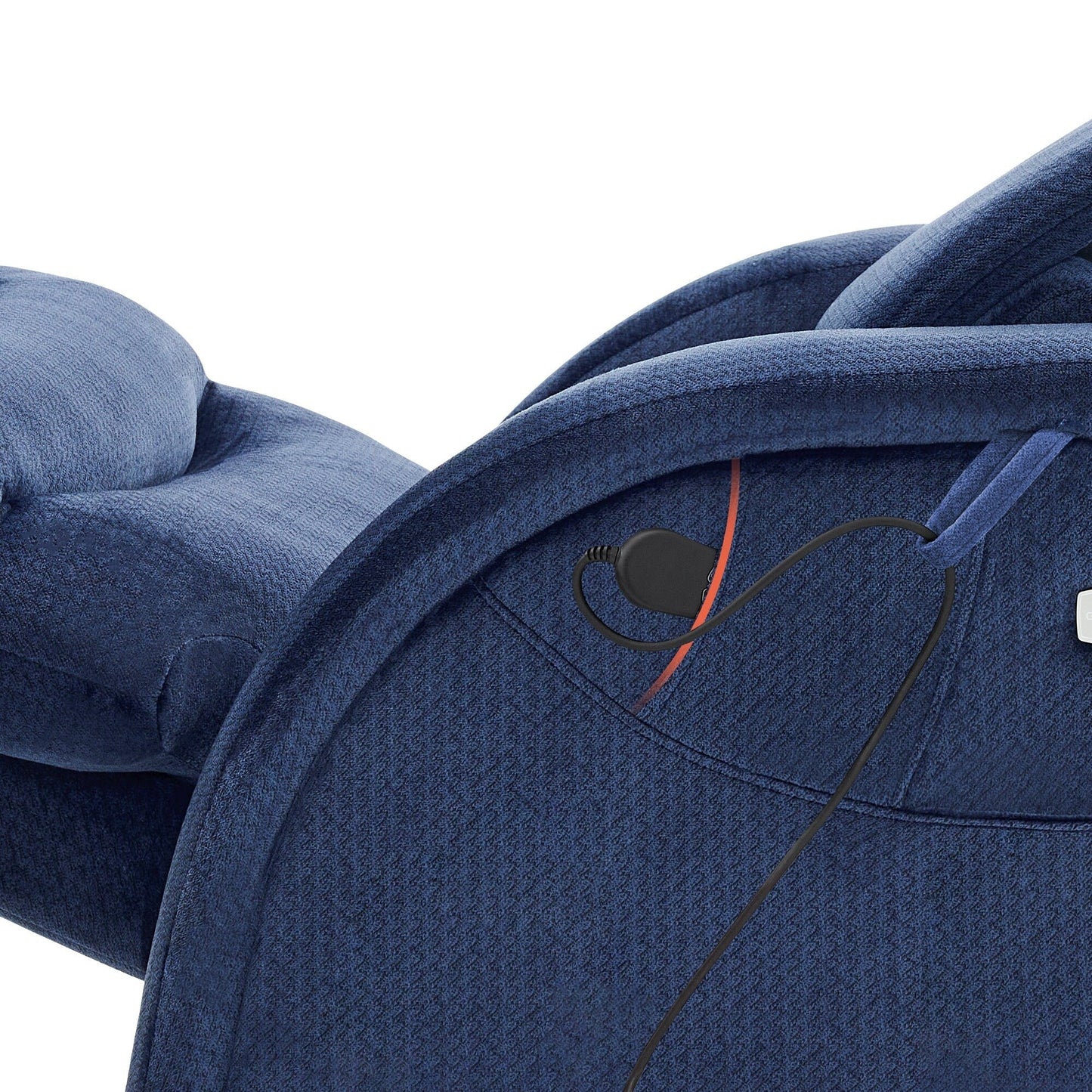 Poltrona reclinabile MCombo Power Zero Gravity con poggiatesta regolabile per soggiorno, tessuto ZG334