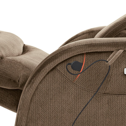 Poltrona reclinabile MCombo Power Zero Gravity con poggiatesta regolabile per soggiorno, tessuto ZG334