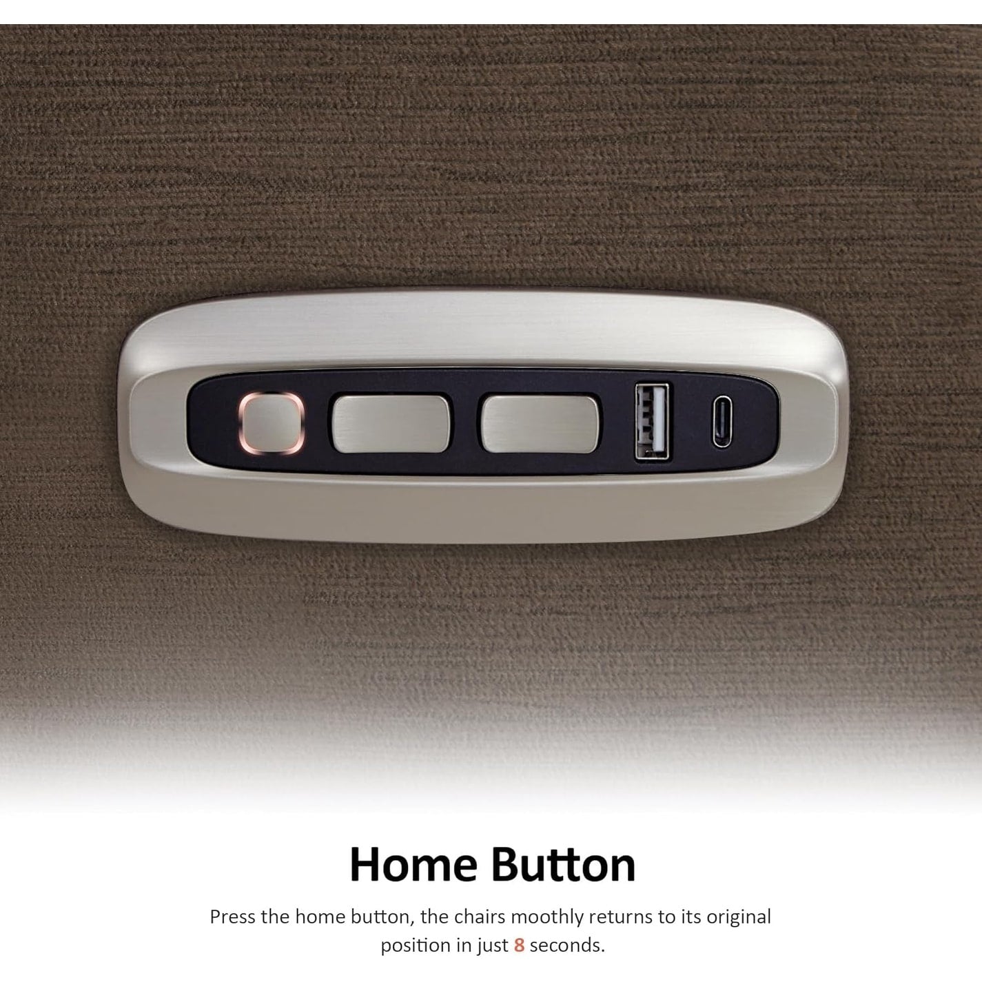 Poltrona reclinabile elettrica MCombo Zero Wall-Hugger con poggiatesta regolabile, perfetta per piccoli spazi e camper, tessuto ST257