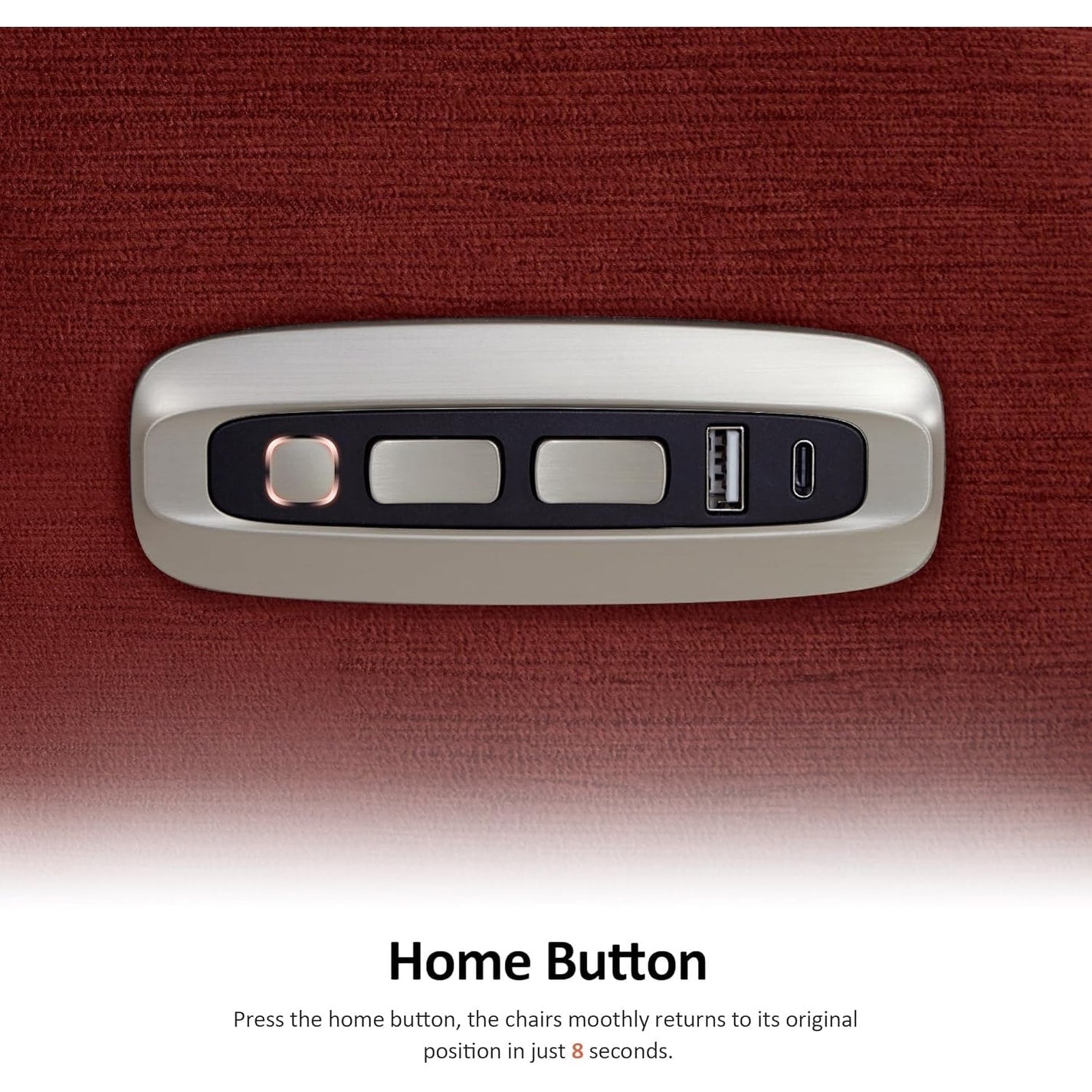 Poltrona reclinabile elettrica MCombo Zero Wall-Hugger con poggiatesta regolabile, perfetta per piccoli spazi e camper, tessuto ST257