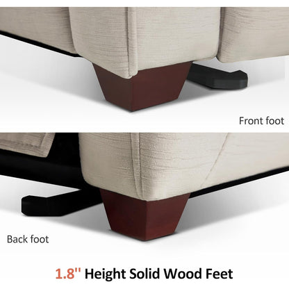 Poltrona reclinabile elettrica MCombo Zero Wall-Hugger con poggiatesta regolabile, perfetta per piccoli spazi e camper, tessuto ST257