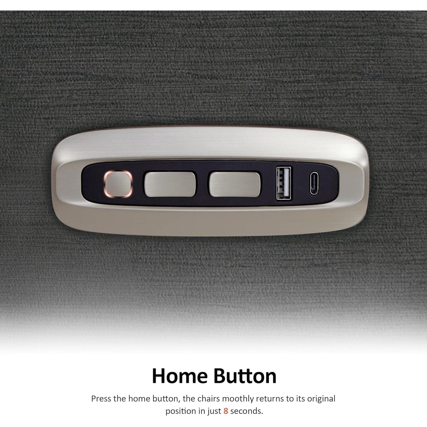 Poltrona reclinabile elettrica MCombo Zero Wall-Hugger con poggiatesta regolabile, perfetta per piccoli spazi e camper, tessuto ST257