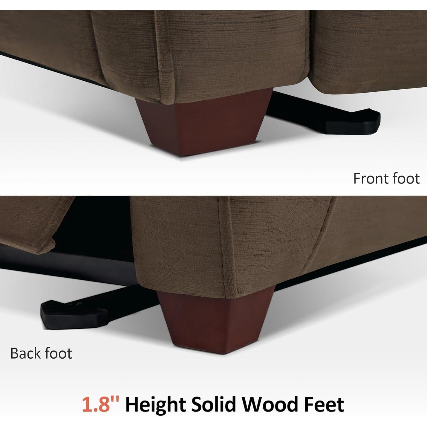 Poltrona reclinabile elettrica MCombo Zero Wall-Hugger con poggiatesta regolabile, perfetta per piccoli spazi e camper, tessuto ST257