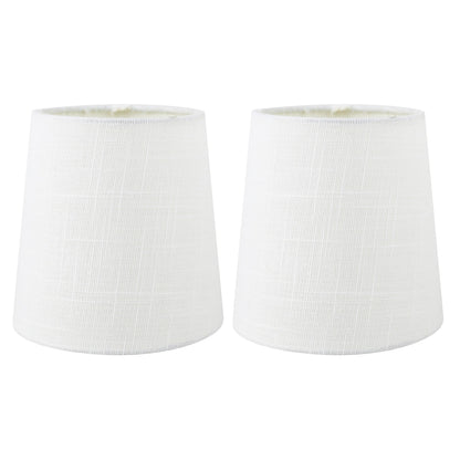 Paralumi per lampadari con clip in lino MERIVILLE, 4 pollici x 5 pollici x 5 pollici