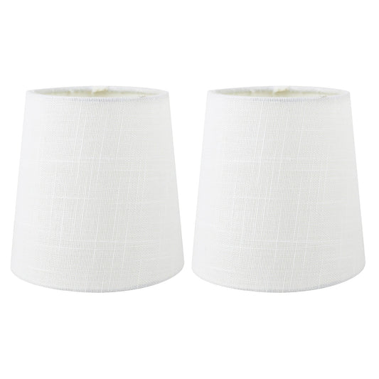 Paralumi per lampadari con clip in lino MERIVILLE, 4 pollici x 5 pollici x 5 pollici