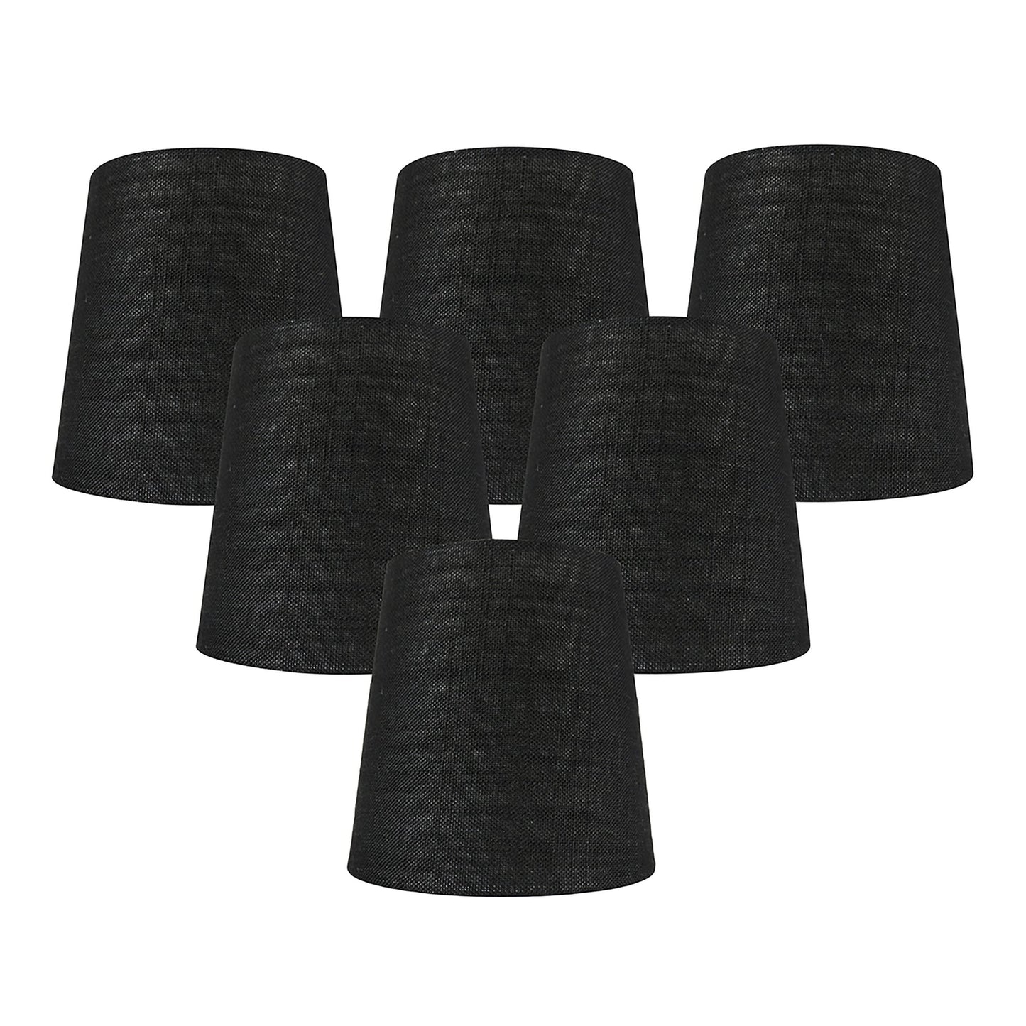 Paralumi per lampadari con clip in lino MERIVILLE, 4 pollici x 5 pollici x 5 pollici