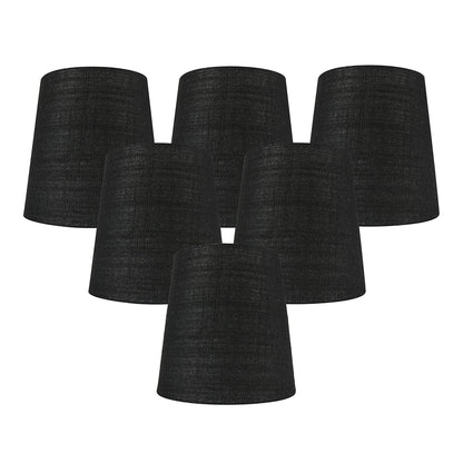 Paralumi per lampadari con clip in lino MERIVILLE, 4 pollici x 5 pollici x 5 pollici