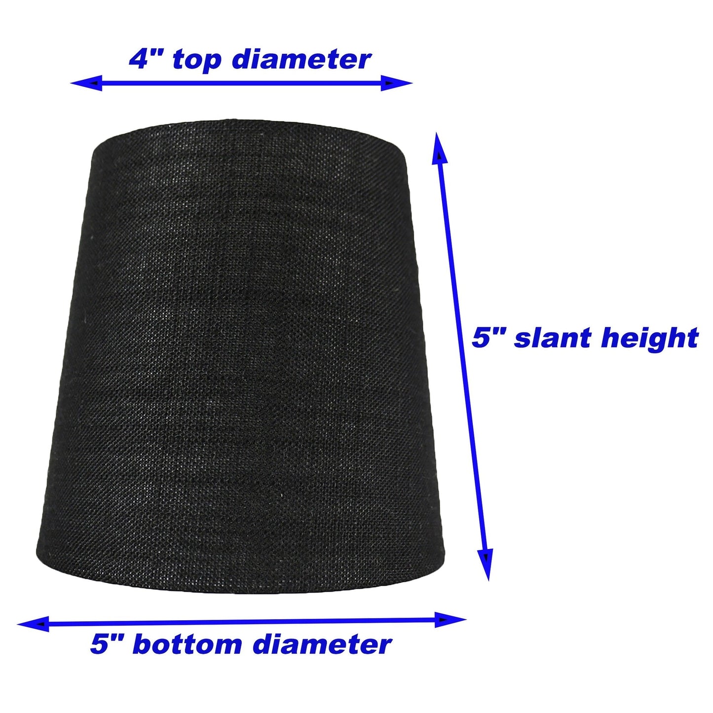 Paralumi per lampadari con clip in lino MERIVILLE, 4 pollici x 5 pollici x 5 pollici