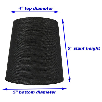 Paralumi per lampadari con clip in lino MERIVILLE, 4 pollici x 5 pollici x 5 pollici