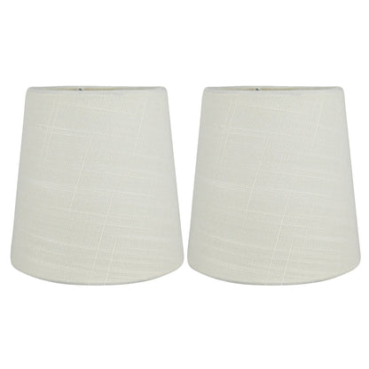 Paralumi per lampadari con clip in lino MERIVILLE, 4 pollici x 5 pollici x 5 pollici