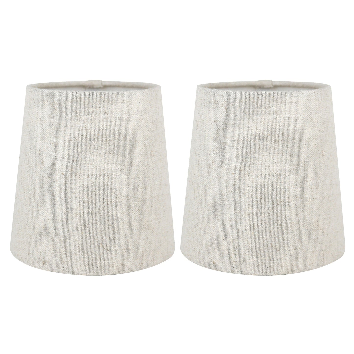 Paralumi per lampadari con clip in lino MERIVILLE, 4 pollici x 5 pollici x 5 pollici