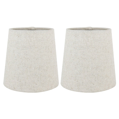 Paralumi per lampadari con clip in lino MERIVILLE, 4 pollici x 5 pollici x 5 pollici