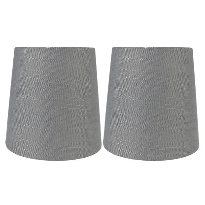 Paralumi per lampadari con clip in lino MERIVILLE, 4 pollici x 5 pollici x 5 pollici