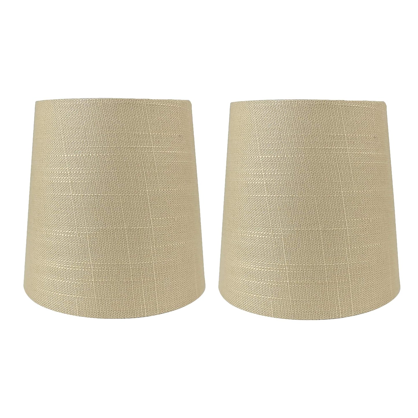 Paralumi per lampadari con clip in lino MERIVILLE, 4 pollici x 5 pollici x 5 pollici