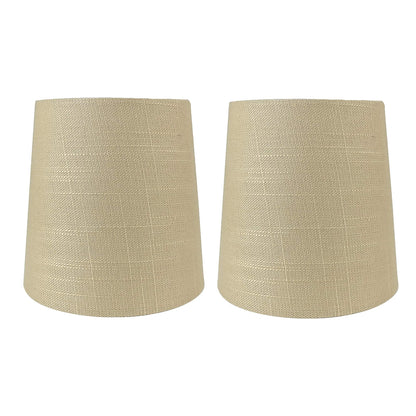 Paralumi per lampadari con clip in lino MERIVILLE, 4 pollici x 5 pollici x 5 pollici