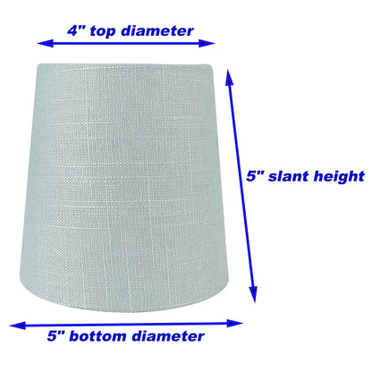 Paralumi per lampadari con clip in lino MERIVILLE, 4 pollici x 5 pollici x 5 pollici