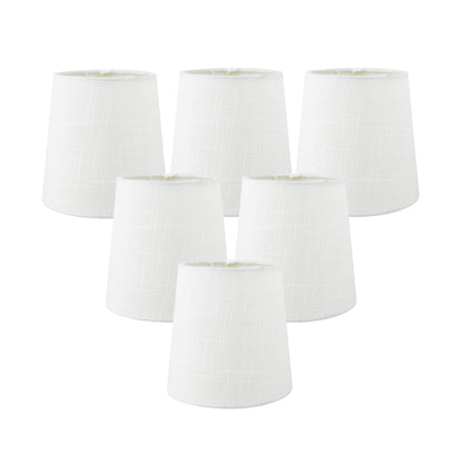 Paralumi per lampadari con clip in lino MERIVILLE, 4 pollici x 5 pollici x 5 pollici