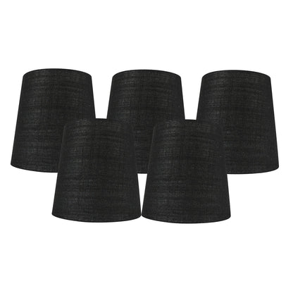 Paralumi per lampadari con clip in lino MERIVILLE, 4 pollici x 5 pollici x 5 pollici