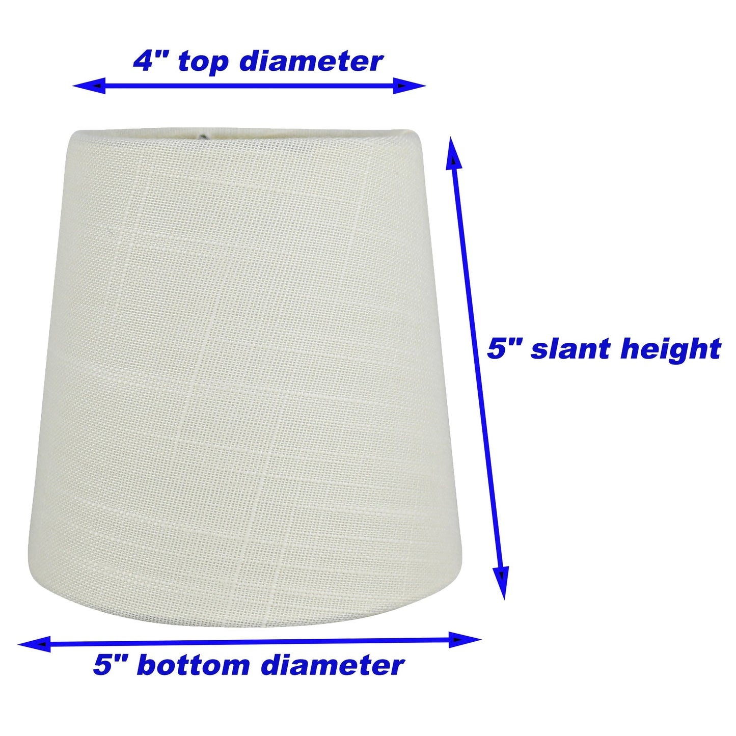 Paralumi per lampadari con clip in lino MERIVILLE, 4 pollici x 5 pollici x 5 pollici