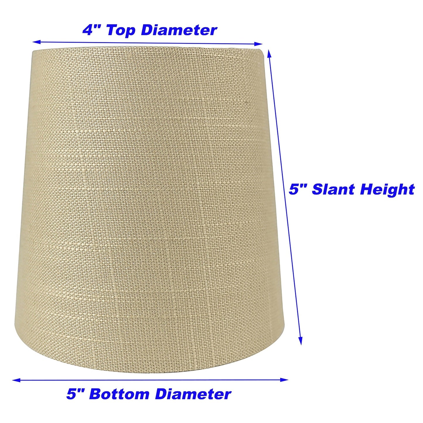 Paralumi per lampadari con clip in lino MERIVILLE, 4 pollici x 5 pollici x 5 pollici