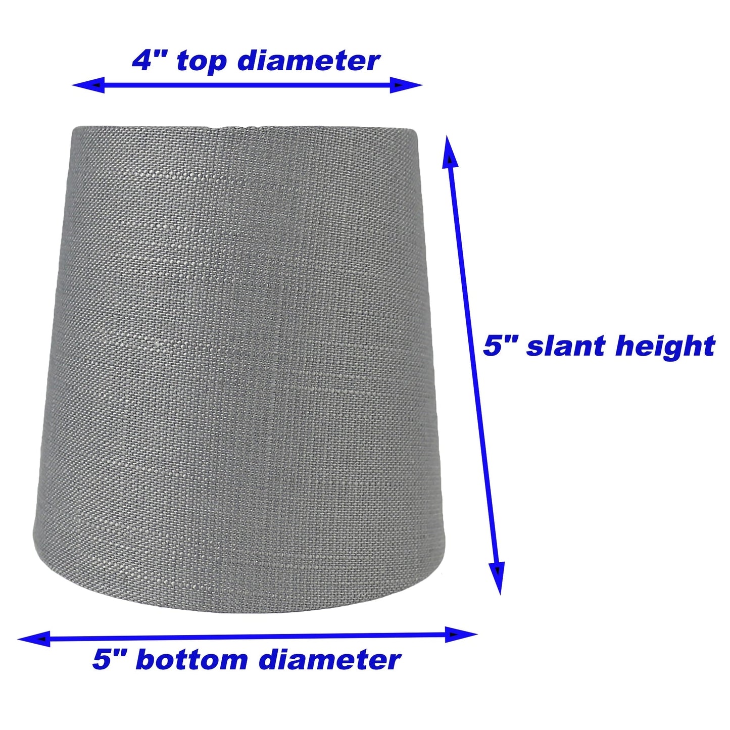 Paralumi per lampadari con clip in lino MERIVILLE, 4 pollici x 5 pollici x 5 pollici