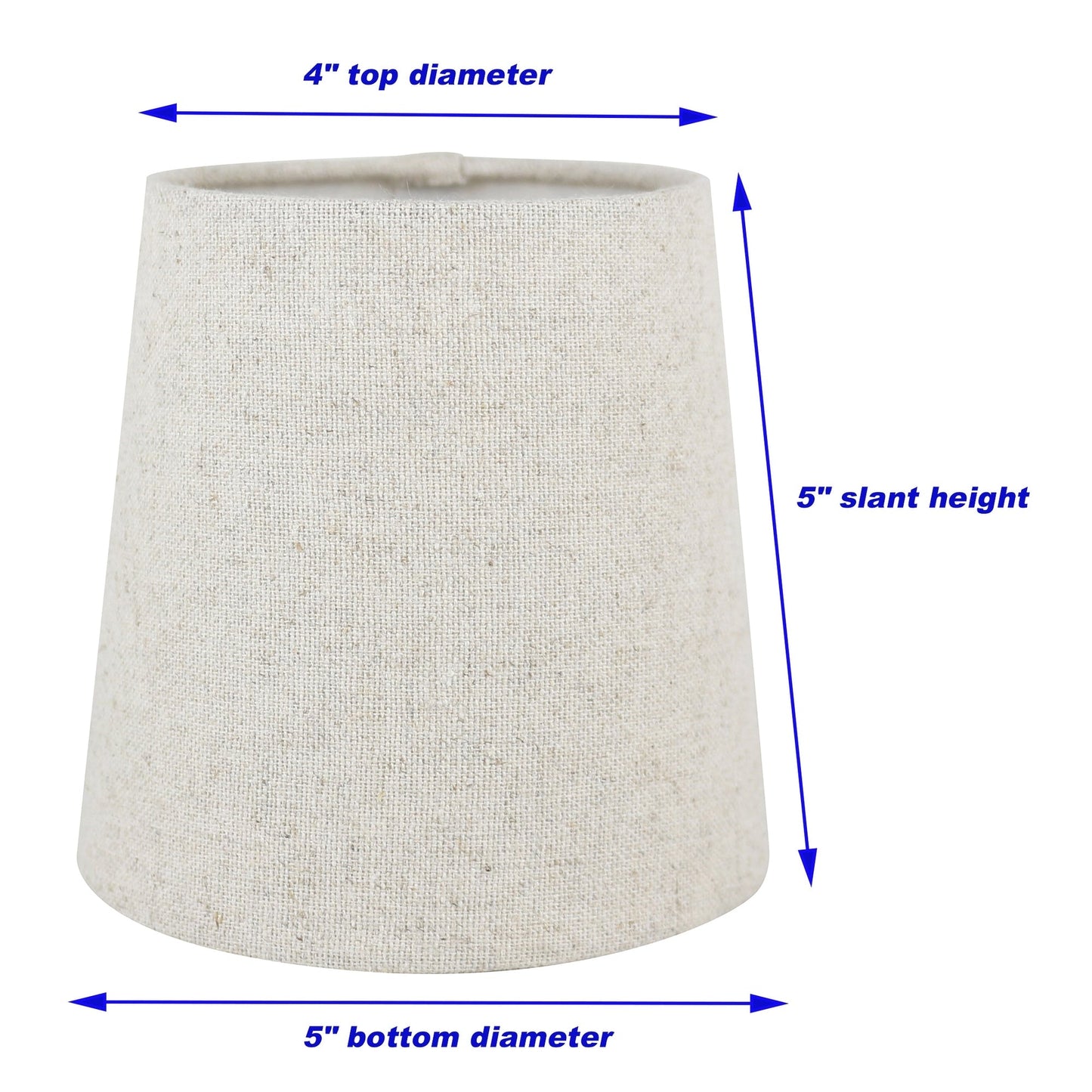 Paralumi per lampadari con clip in lino MERIVILLE, 4 pollici x 5 pollici x 5 pollici