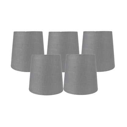 Paralumi per lampadari con clip in lino MERIVILLE, 4 pollici x 5 pollici x 5 pollici