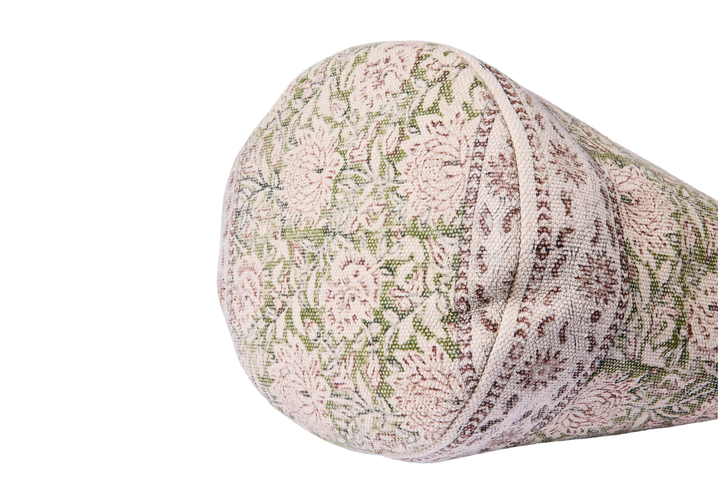 Sampai - Borsa Cesta Con Manici Fantasia Fiori Verdi Stampa Bl