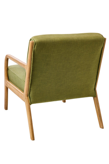 Giada - Poltrona verde in Cotone con struttura in Mango