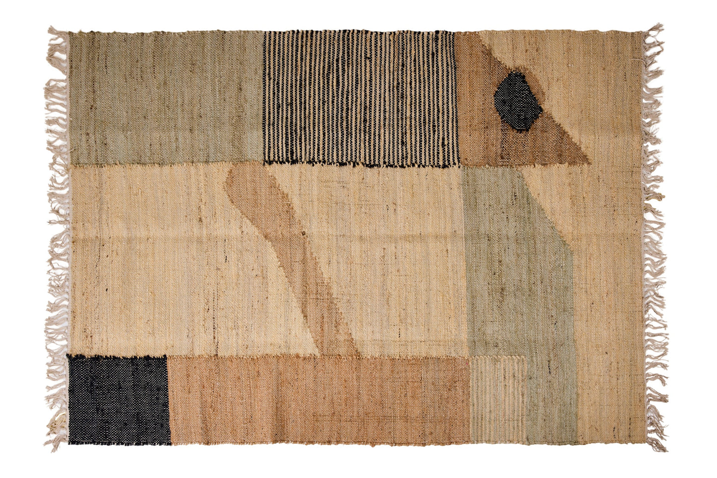 Sfax - Tappeto 140X200 Astratto Tonalita' Beige,Marrone,Nero