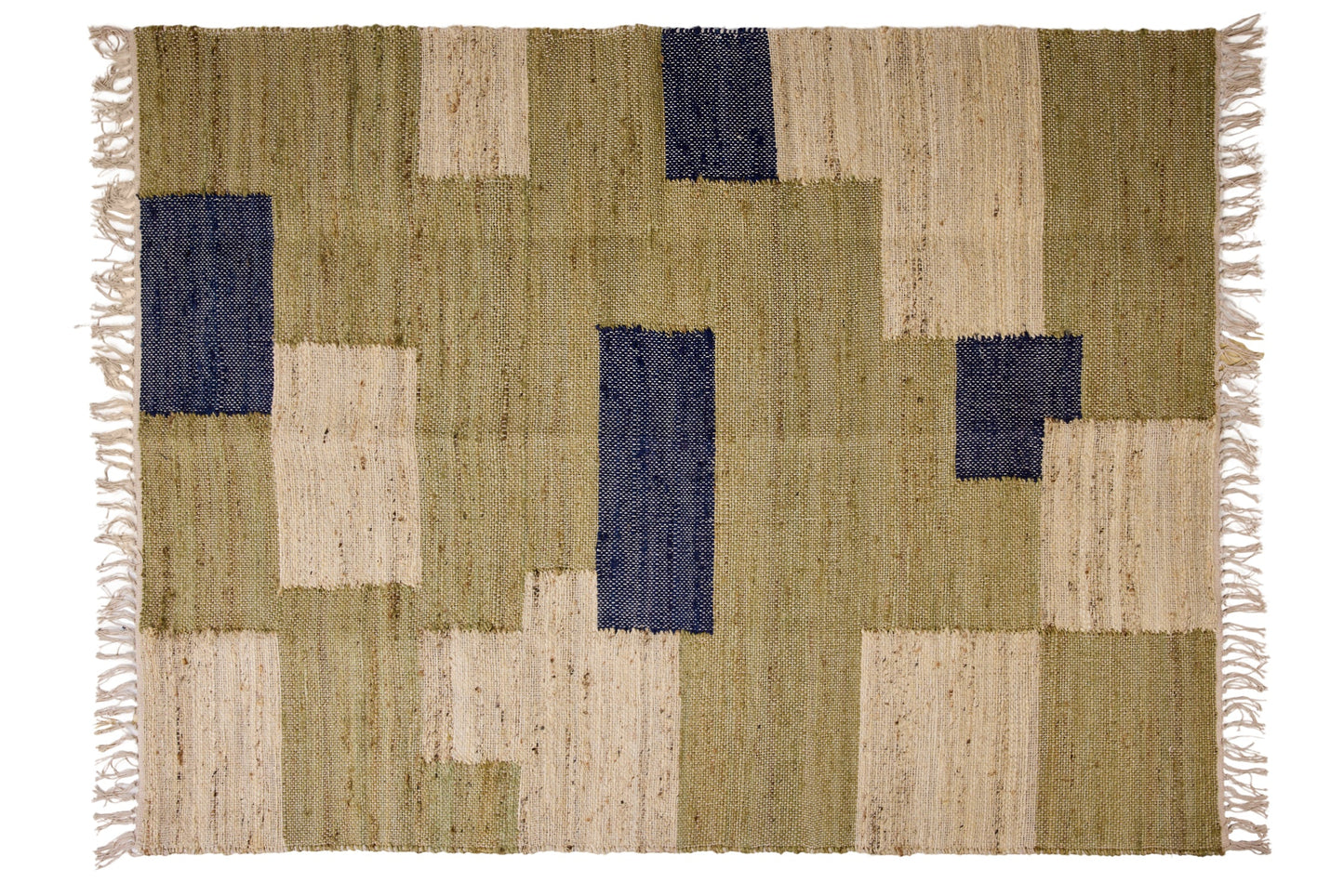 Adana - Tappeto 160X240 Patch Verde, Blu, Naturale