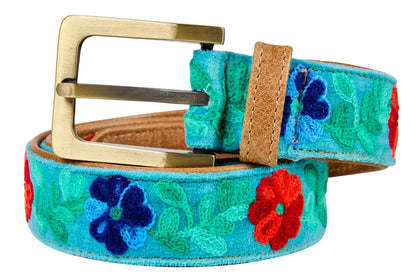 Skagit - Cintura Ricamata Mis. 90 Fondo Azzurrom